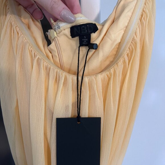 Revolve NBD Paradisco Mini Dress - Butter Yellow S - Picture 5 of 5